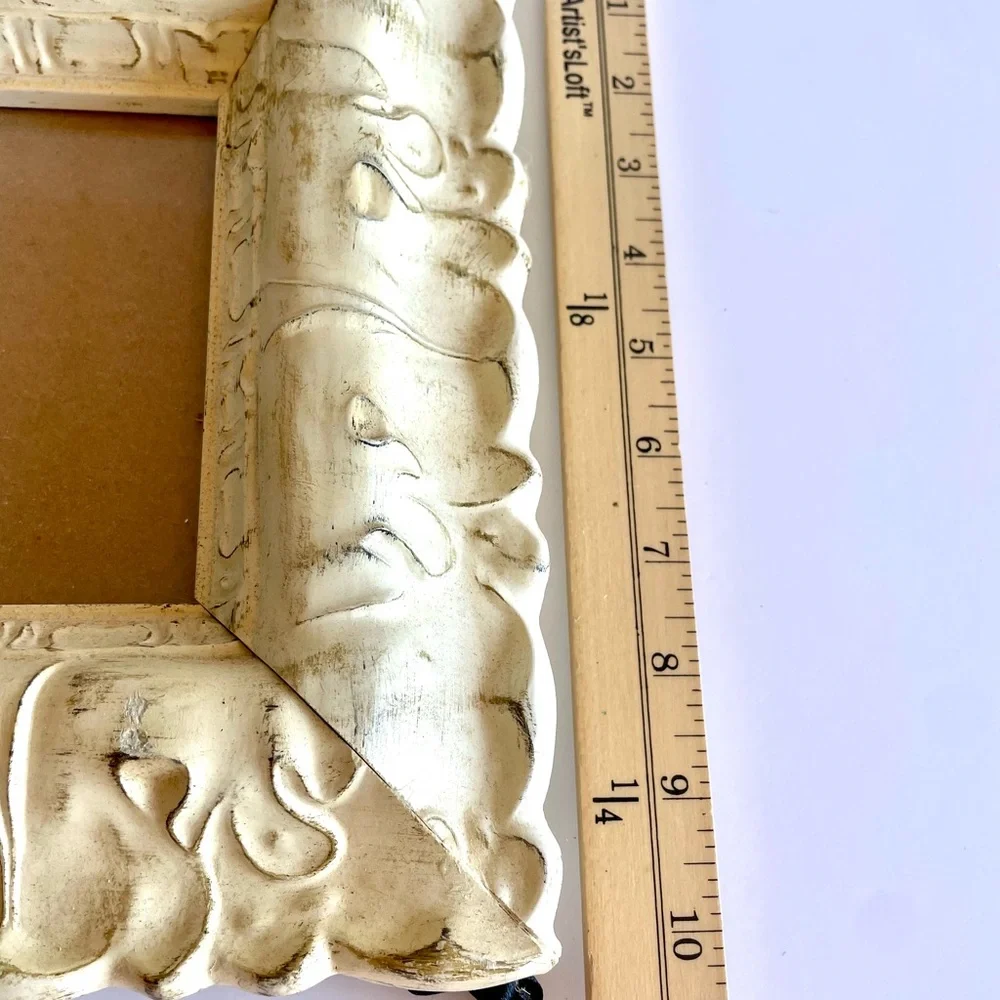 Vintage Ceramic Picture Frame Shabby Chic Cream‎ Photo Frame 5x7